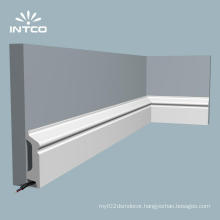 INTCO 8*2cm duropolymer material paintable floor accessories skirting board JX25-W